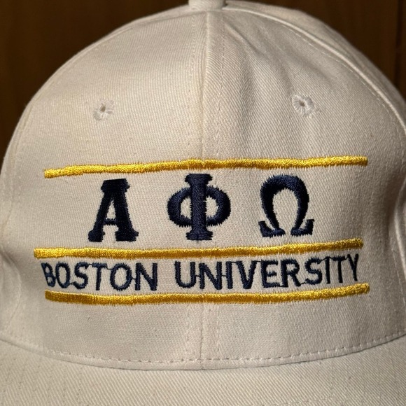 Vintage Alpha Phi Omega Fraternity Boston University Snapback Hat Cap - Picture 2 of 8